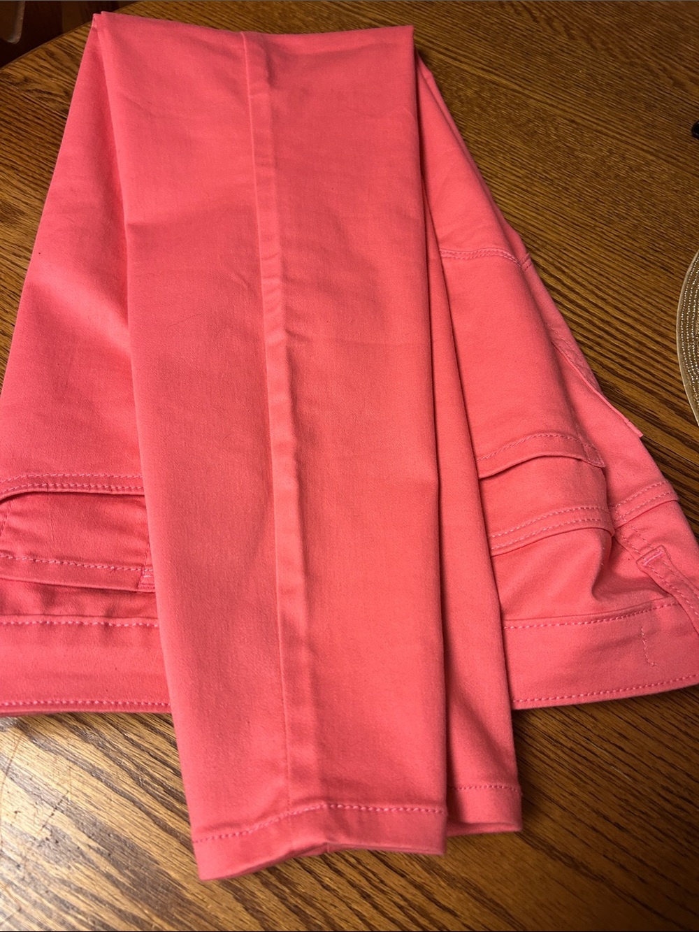 Zenana Outfitters Coral-Pink Skinny Jeans - Picture 2 of 3